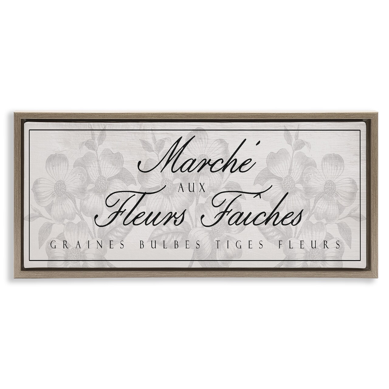 Stupell Industries Vintage French Flower Market Floating Frame, design by Lil' Rue